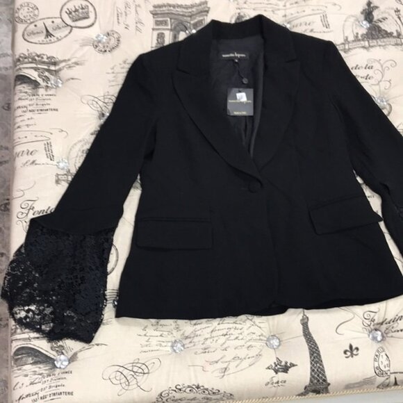 Nanette Lepore Lace Sleeve Blazer - Picture 5 of 8